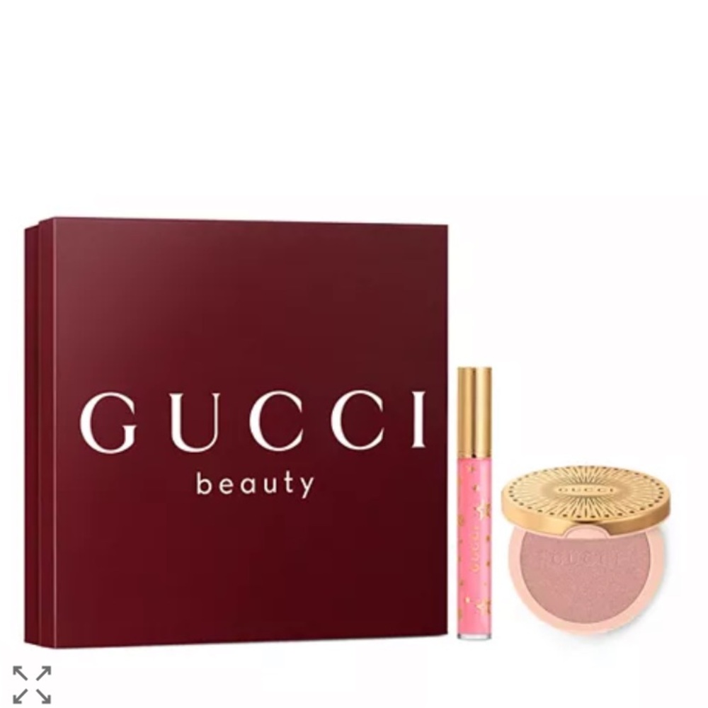 Gucci Beauty Pink Lip Gloss & Blush Duo in Gold-Trim